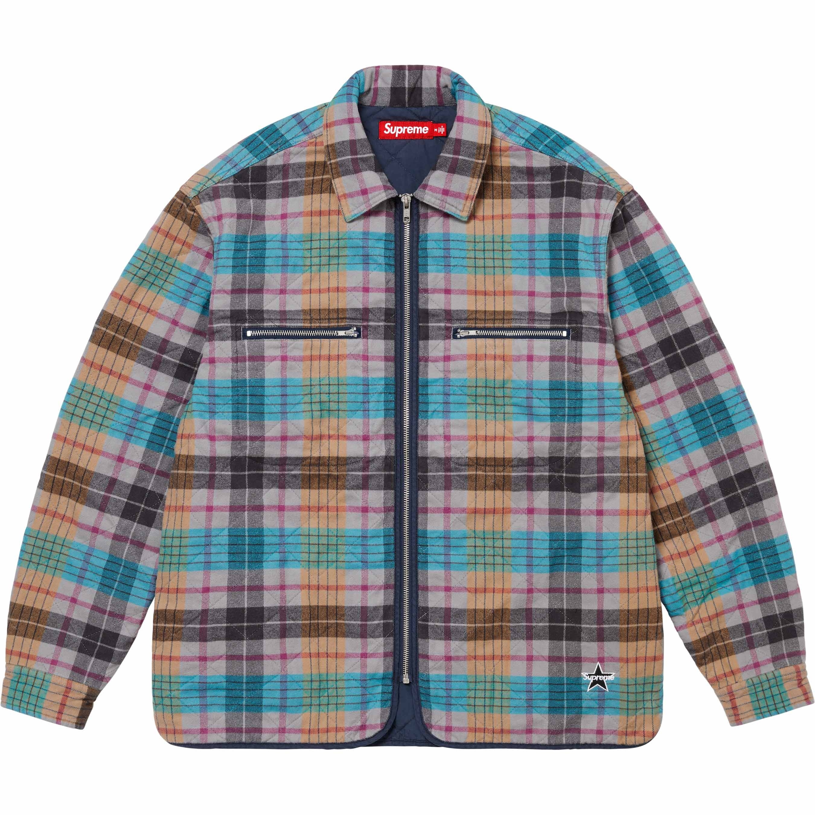 Quilted Flannel Zip Up Shirt view 3